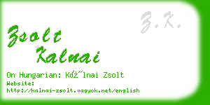 zsolt kalnai business card